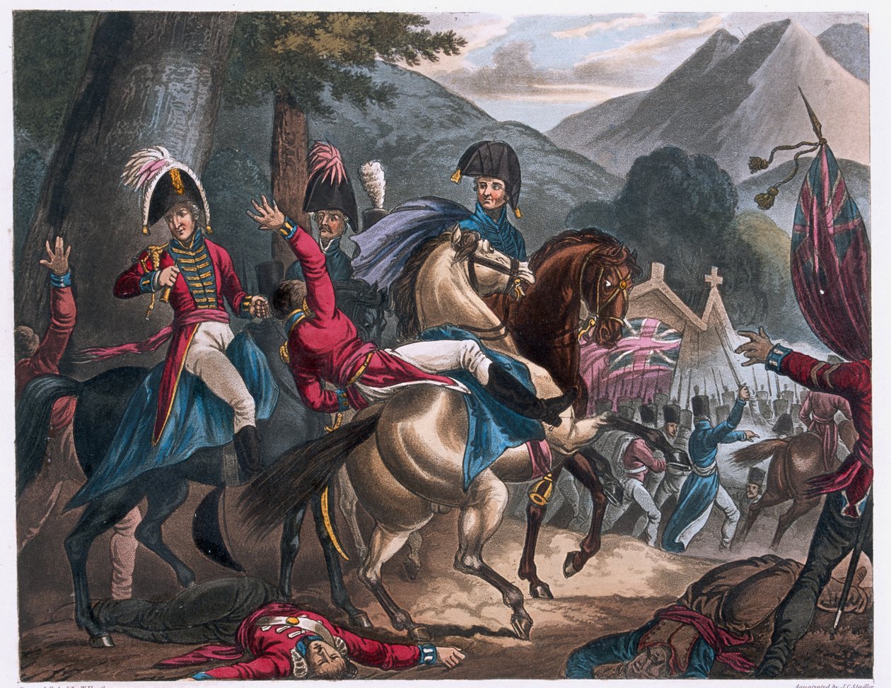 Csata Sorauren falu közelében, 1813 alkotó: William Heath