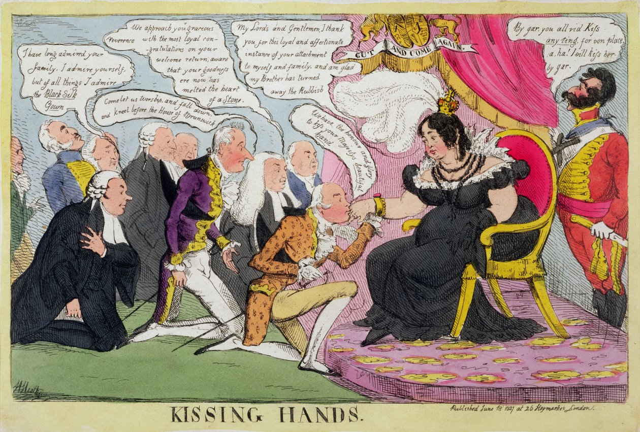 Kissing Hands, megjelent 1827 alkotó: William Heath