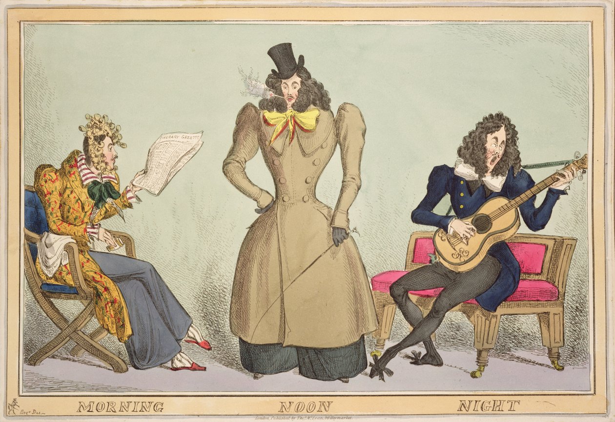 Reggel, dél, éjszaka, kiadó: Thomas McLean, London (színes rézkarc) (lásd még: 188366) alkotó: William Heath