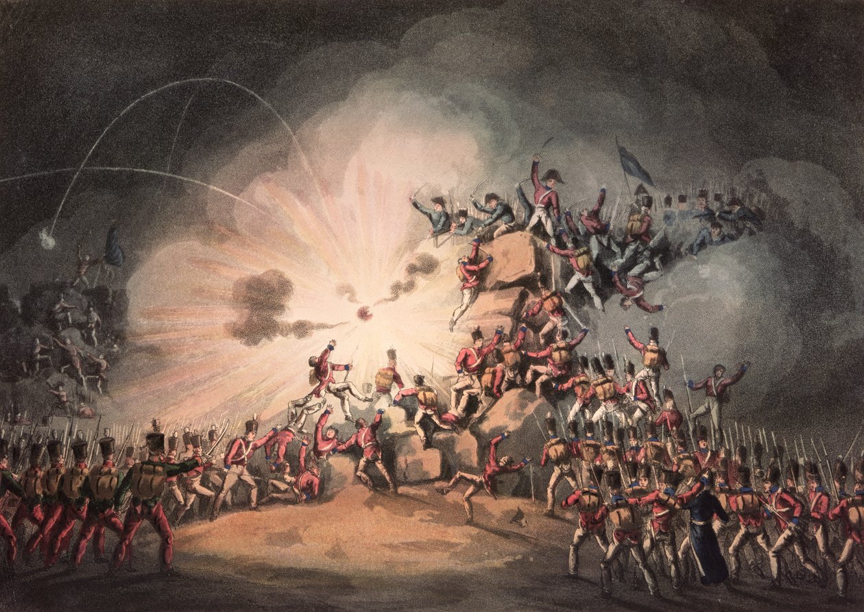Ciudad Rodrigo megtámadása, 1813. január 19., Thomas Sutherland (sz. 1785) aquatintája (akvatinta) alkotó: William Heath