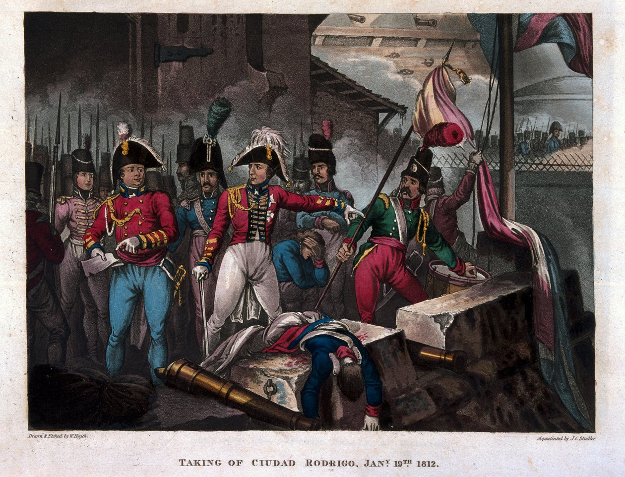 Ciudad Rodrigo bevétele 1812. január 19-én, megjelent 1818-ban (akvatinta) alkotó: William Heath