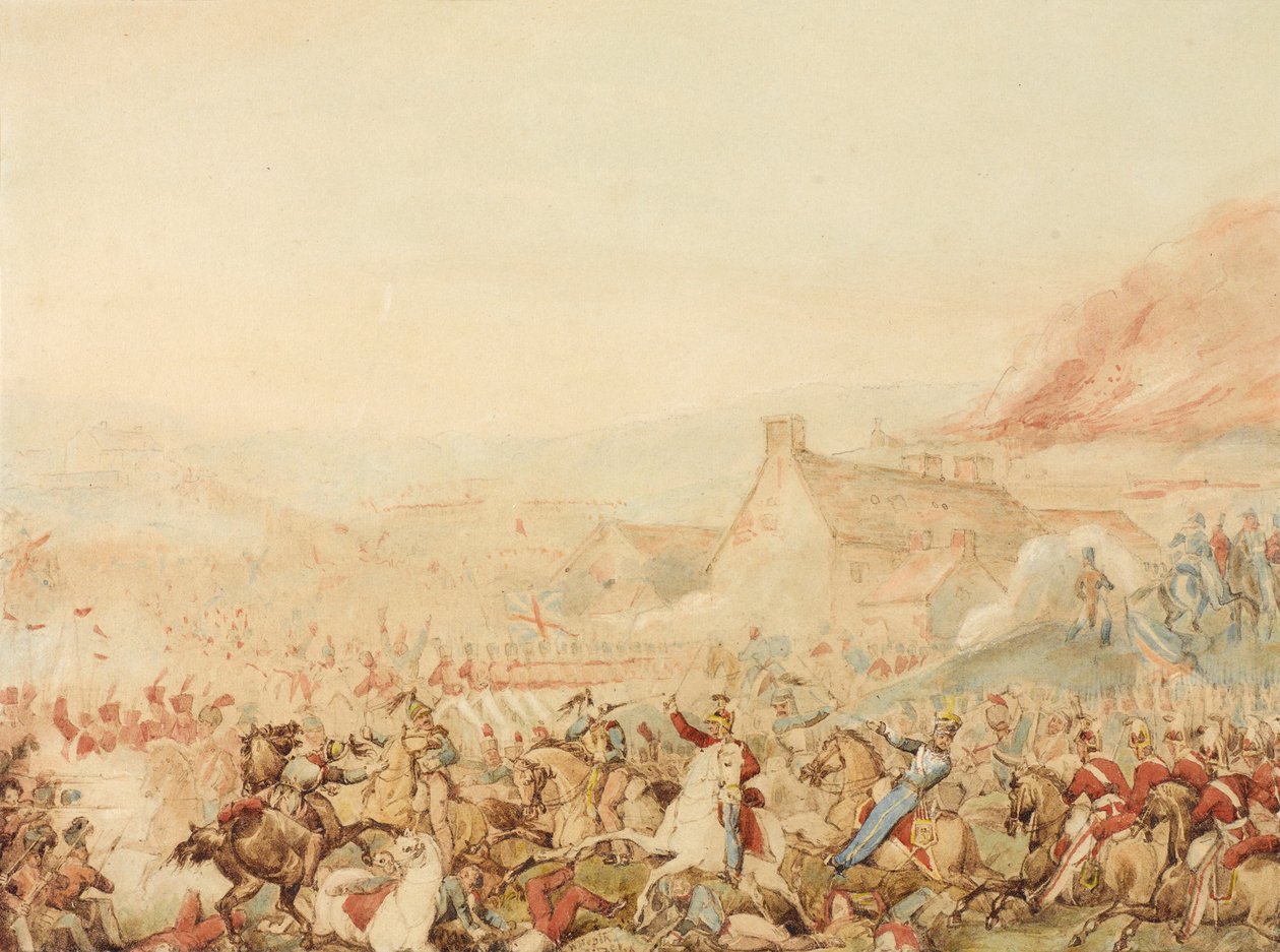 Waterloo-i csata, 1815, 1818 körül alkotó: William Heath