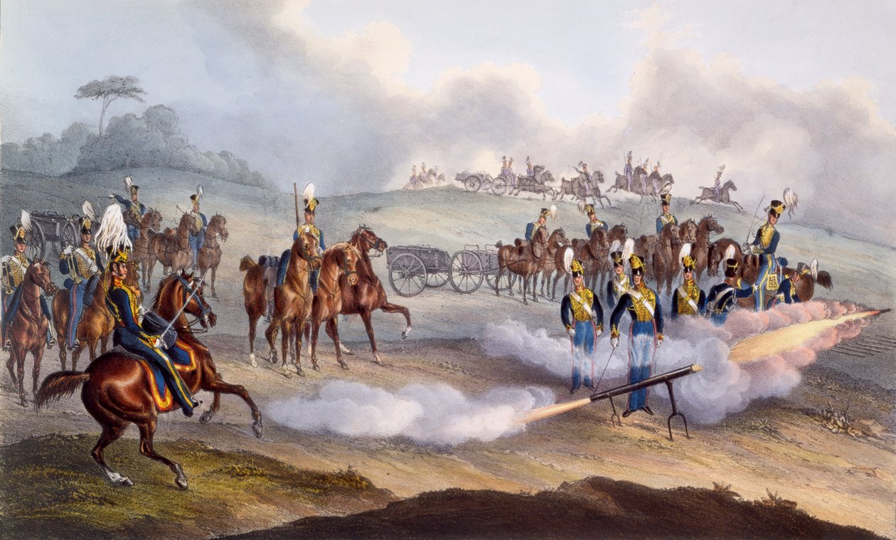 Brit Királyi Lótüzérség – Rakétacsapat, 1835 alkotó: William Heath