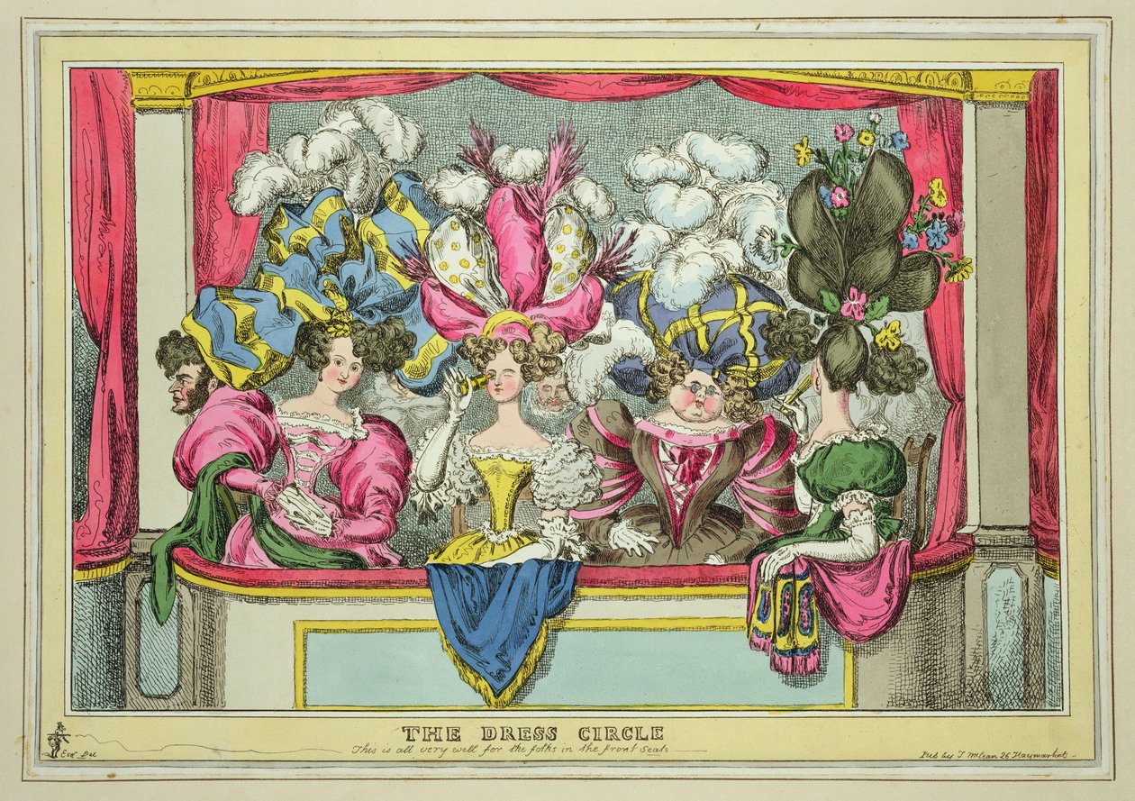 The Dress Circle, kiadó: Thomas McLean, London (színes metszet) alkotó: William Heath