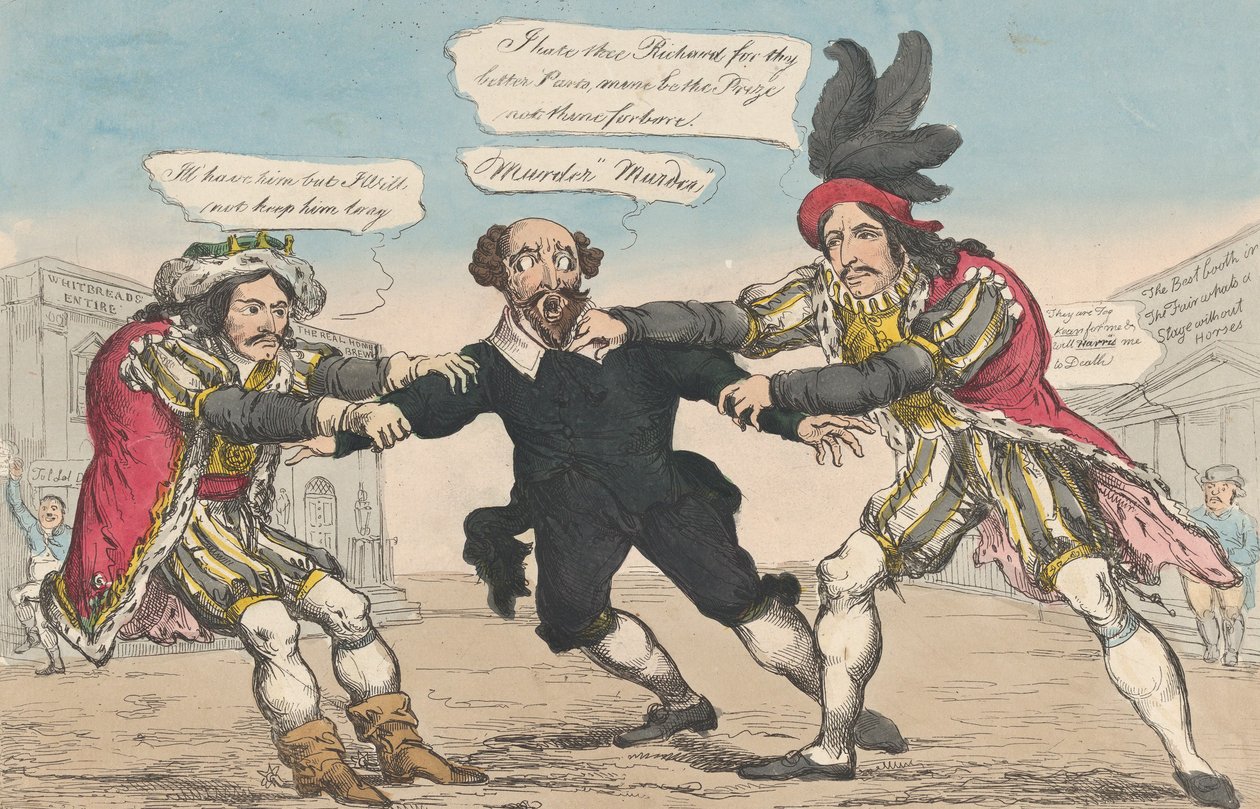 A rivális Richards, avagy Shakespeare veszélyben, 1814. május 18. alkotó: William Heath