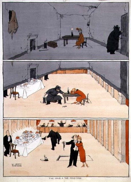 A szobalány és a varázsló alkotó: William Heath Robinson