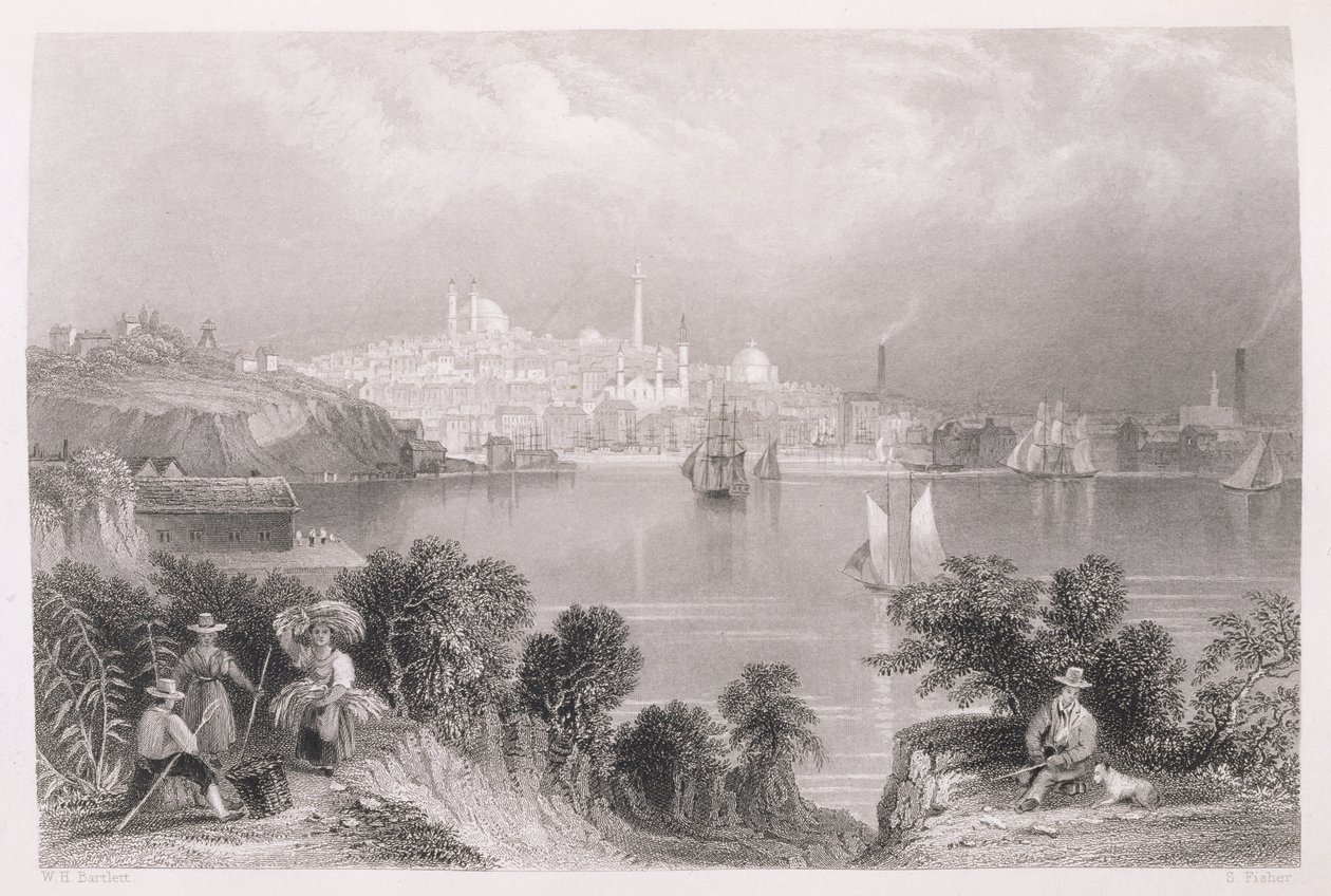 A View of Baltimore, „The History of the United States”, 20. évf. II, Charles Mackay, metszett S. Fisher alkotó: William Henry Bartlett