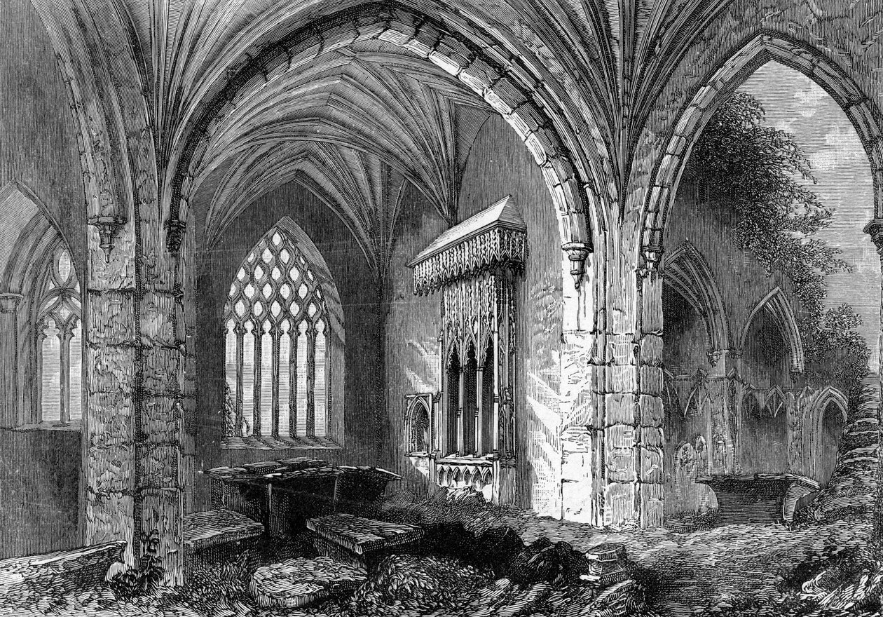 Szent Kereszt apátság, 1841 körül alkotó: William Henry Bartlett