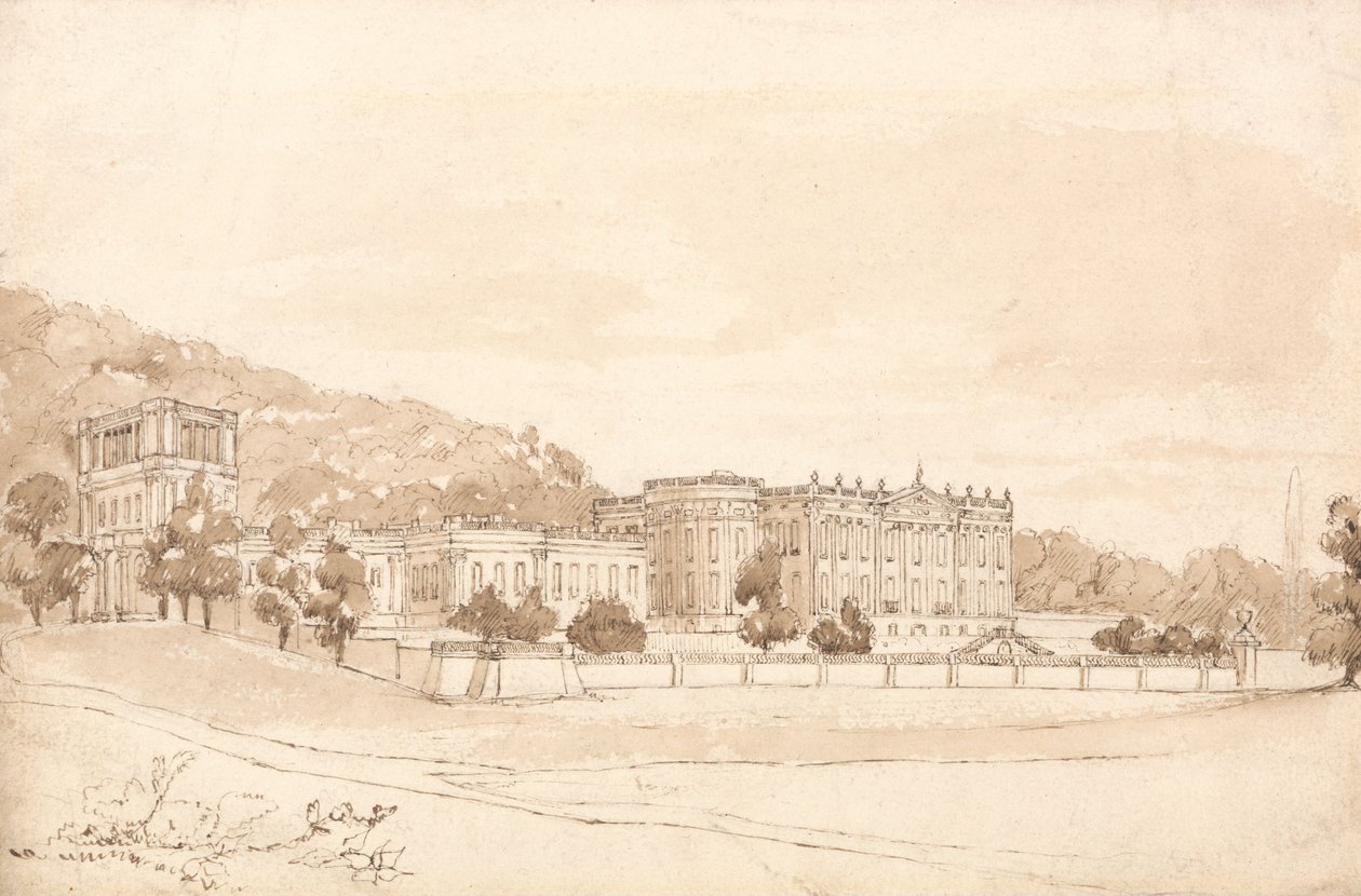 Chatsworth House, Derbyshire alkotó: William Henry Bartlett