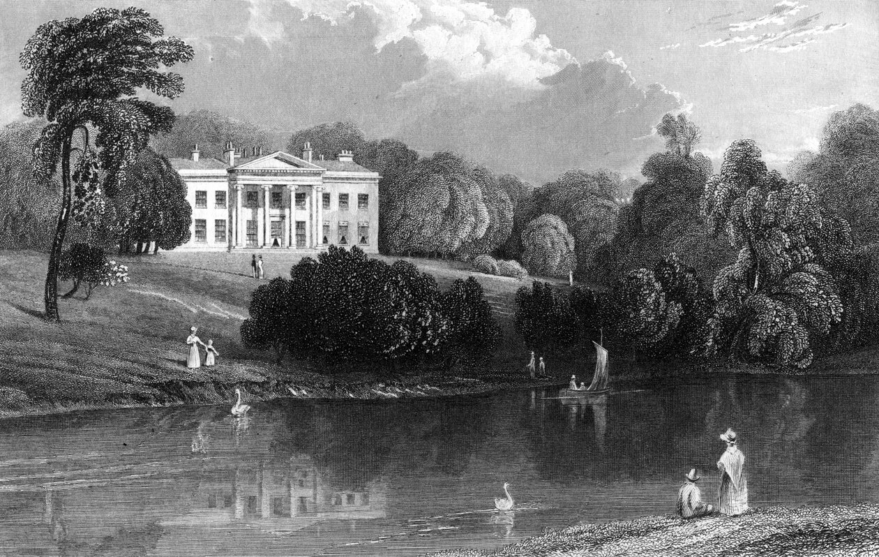 Debden Hall, Essex, 1833 alkotó: William Henry Bartlett