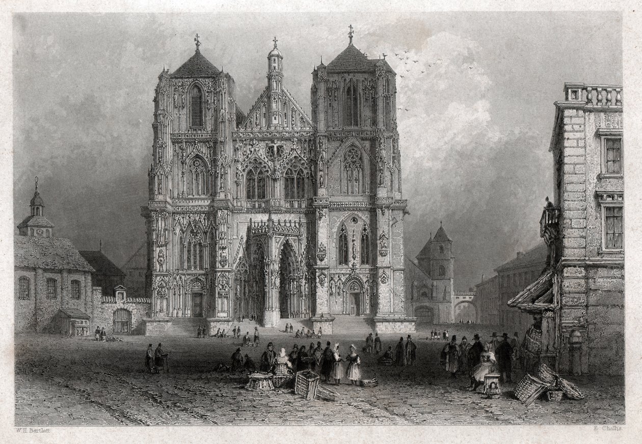 Regensburg kupola. (metszet, 1830 körül) alkotó: William Henry Bartlett