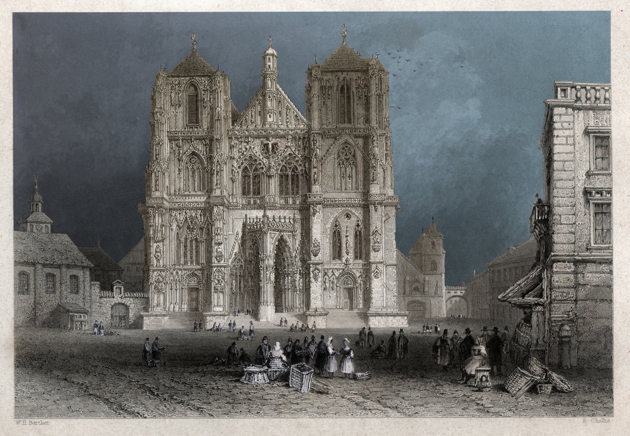 Regensburg kupola. (metszet, 1830 körül) alkotó: William Henry Bartlett
