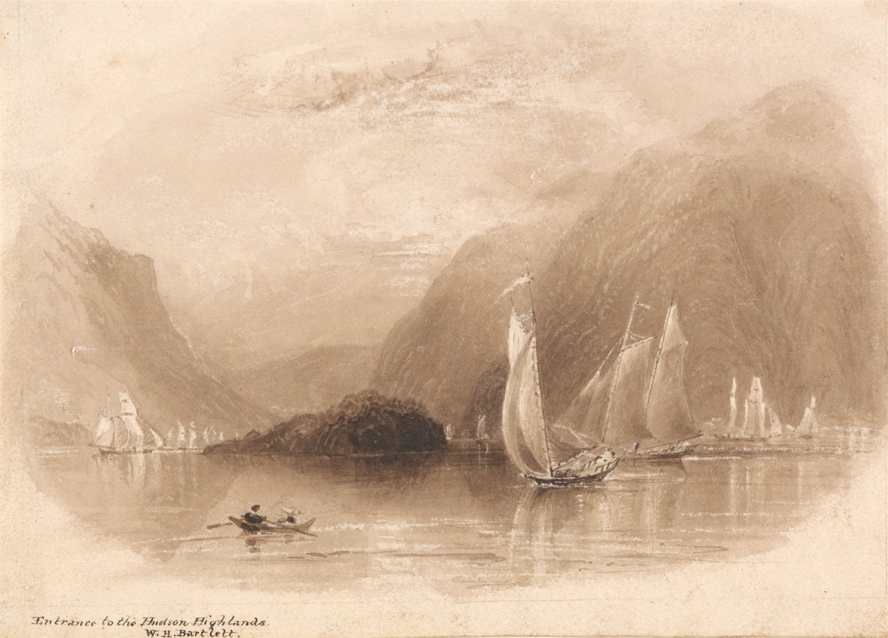 A Hudson Highlands bejárata alkotó: William Henry Bartlett