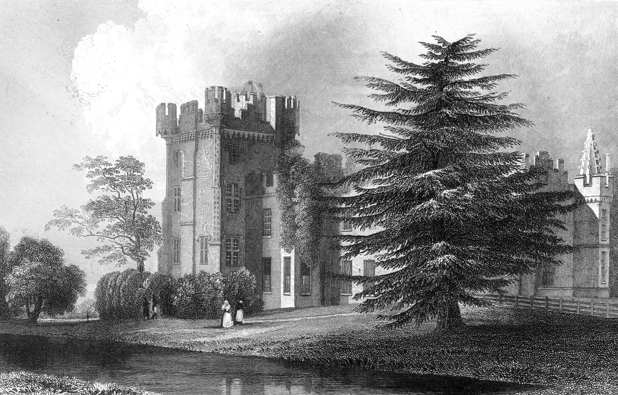 Faulkbourne Hall, Witham közelében, Essexben, metszett Henry Wallis, 1832 alkotó: William Henry Bartlett