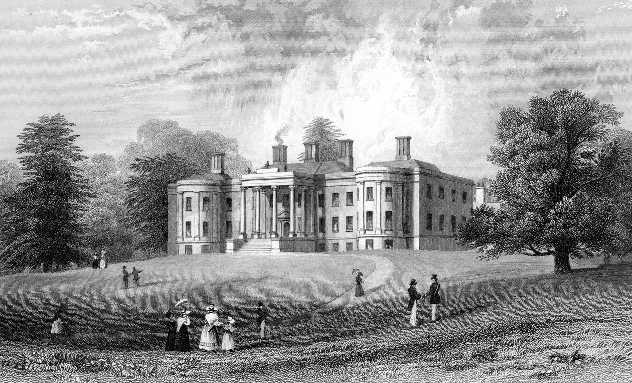 Felix Hall, Essex, metszett Henry Adlard, 1833 alkotó: William Henry Bartlett