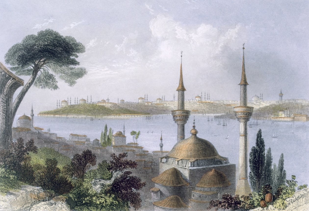 Konstantinápoly általános képe Scutariból, c1850. alkotó: William Henry Bartlett