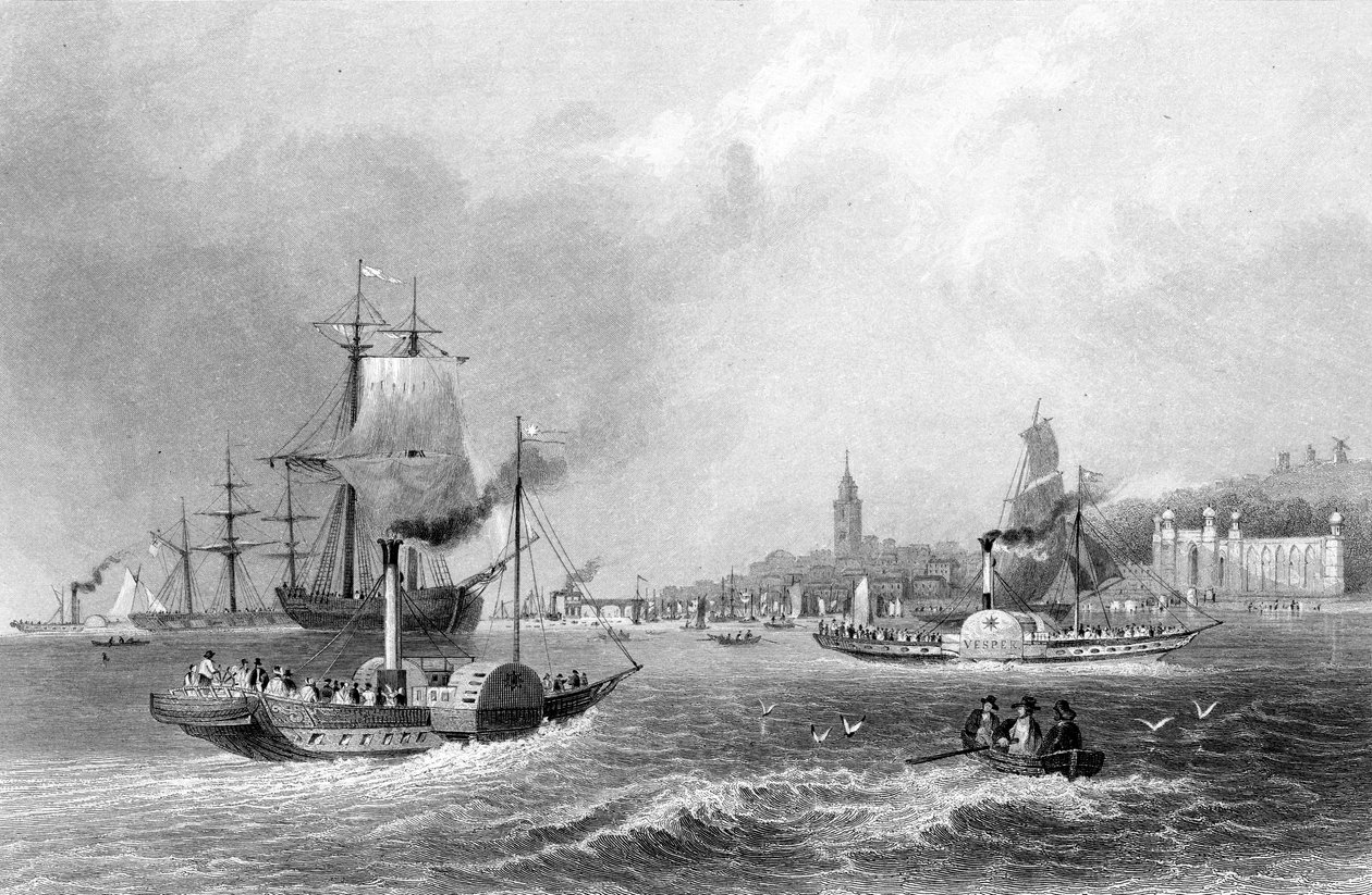 Gravesend, H. Adlard metszete, megjelent a „Finden