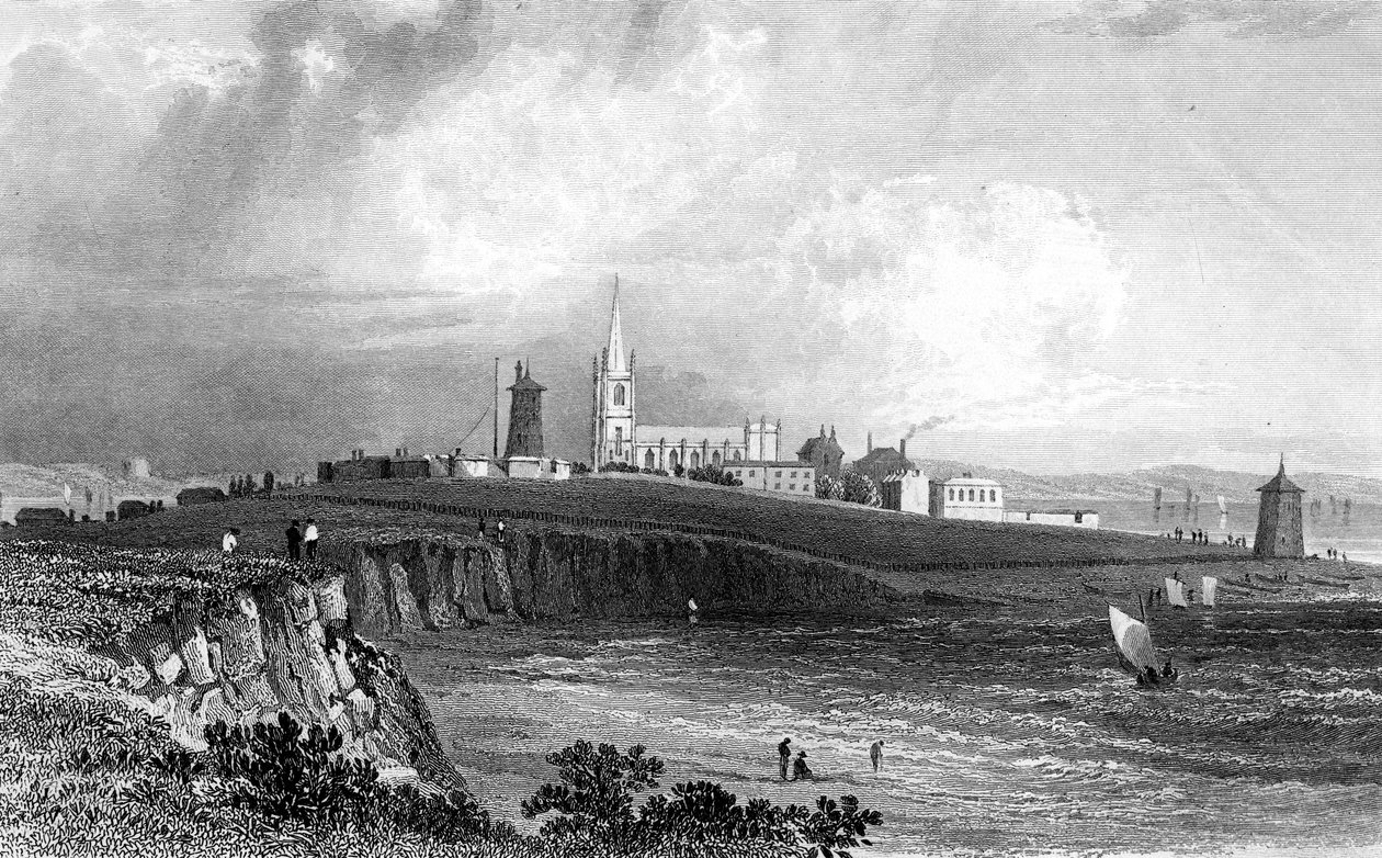 Harwich, Essex, vésette Henry Adlard, 1832 körül alkotó: William Henry Bartlett