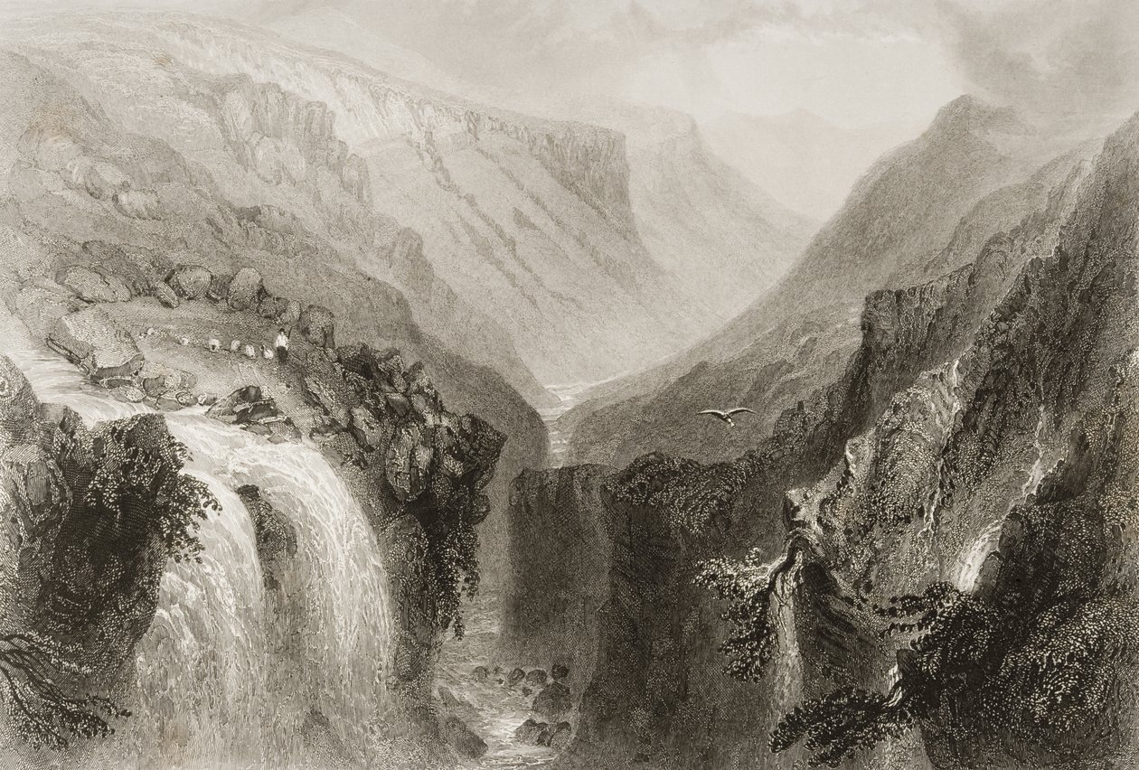 Glenmalure feje, Wicklow megye, George Virtue 