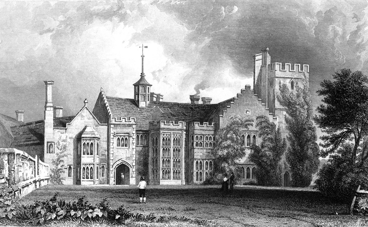 Horeham Hall, Thaxted közelében, Essexben, metszett John Carr Armytage, 1831 alkotó: William Henry Bartlett