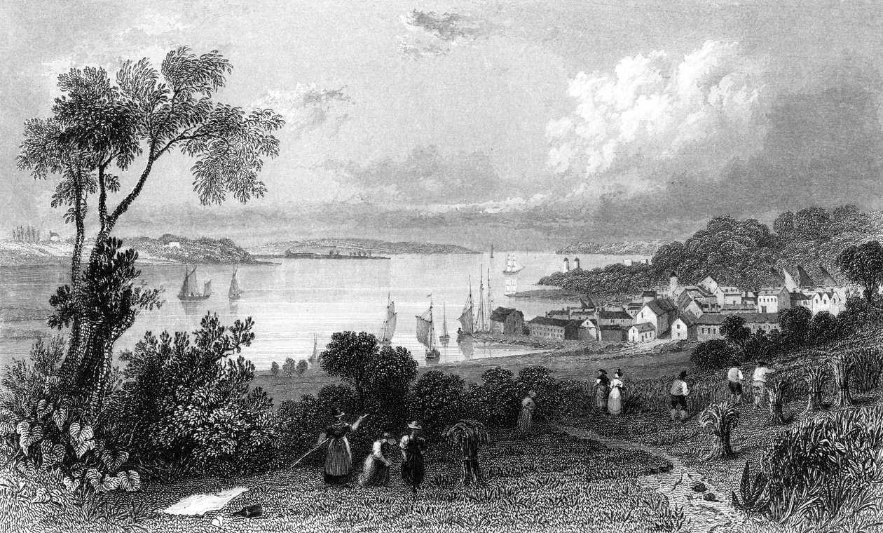 Manningtree, Essex, vésette: Charles Mottram, 1832 alkotó: William Henry Bartlett