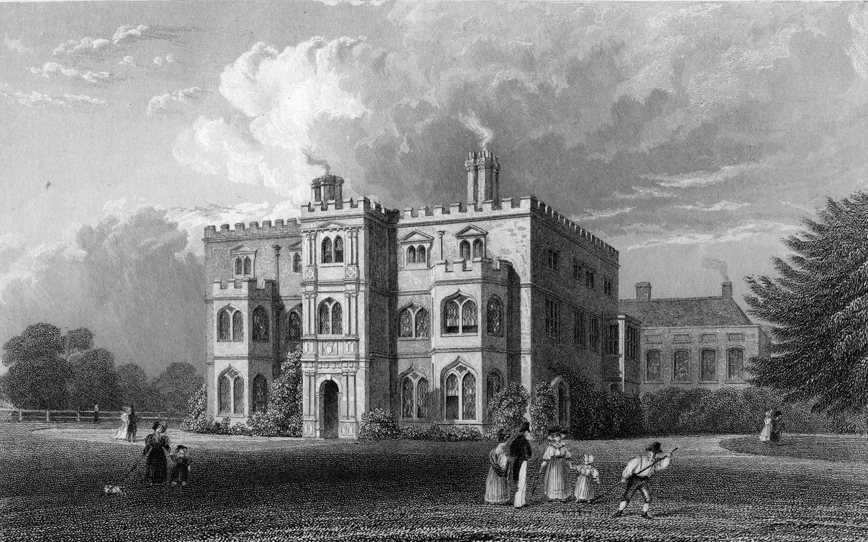 Marks Hall, Coggeshall, Essex, metszett: John Carr Armytage, 1833 alkotó: William Henry Bartlett