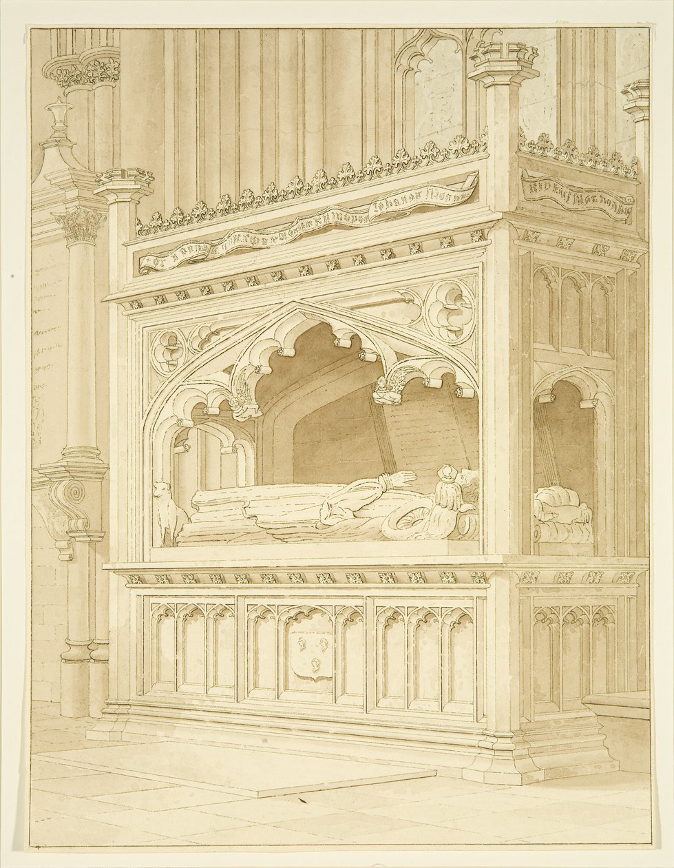 William Canynges emlékműve a St Mary Redcliffe-ben alkotó: William Henry Bartlett