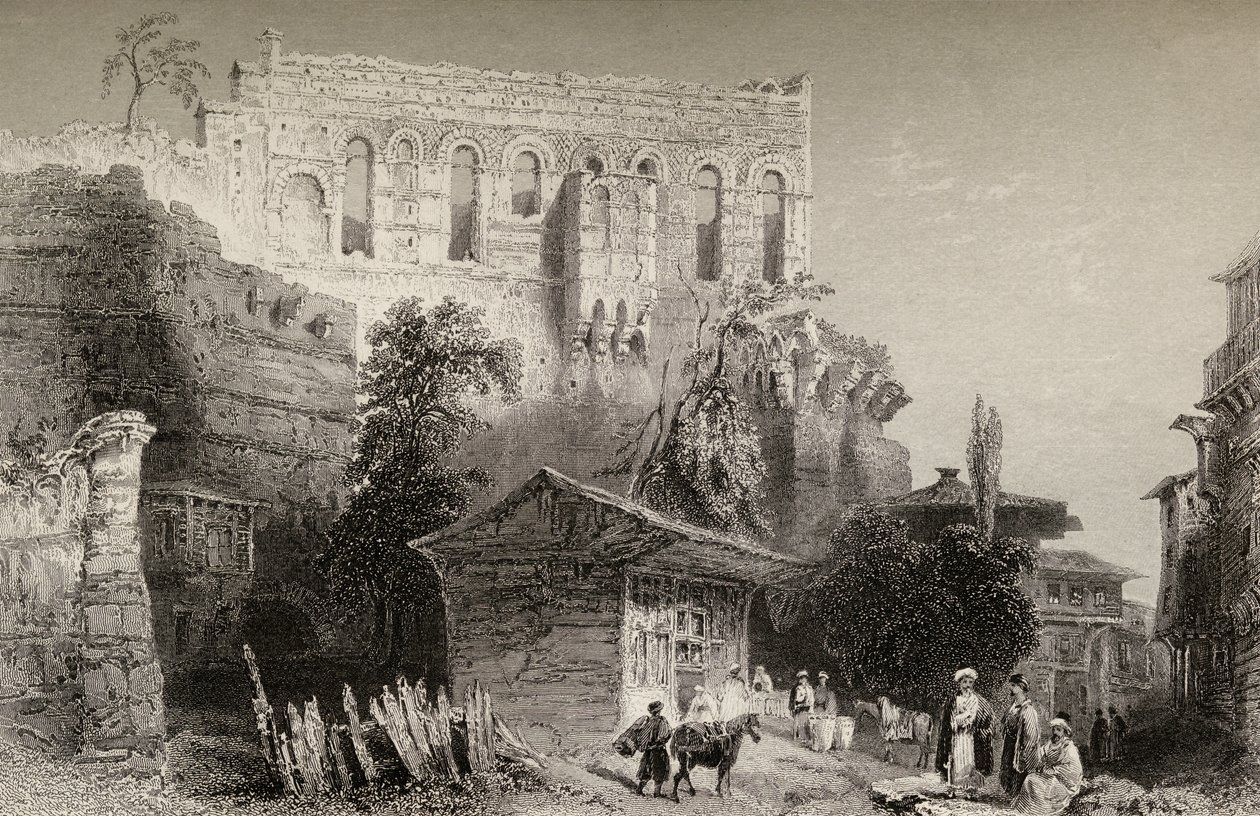 Belisarius palota, Törökország, Isztambul alkotó: William Henry Bartlett