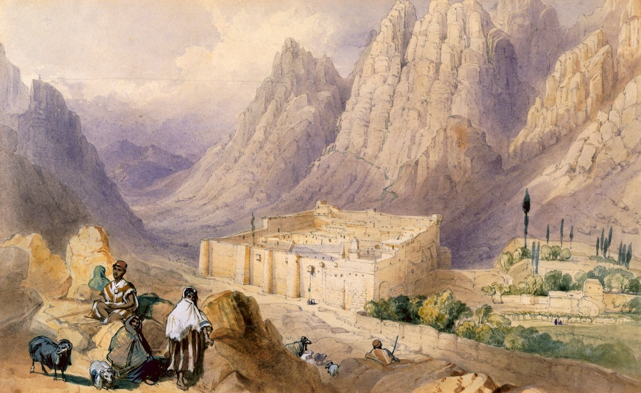 A Szent Katalin kolostor, a Sínai-hegy alkotó: William Henry Bartlett