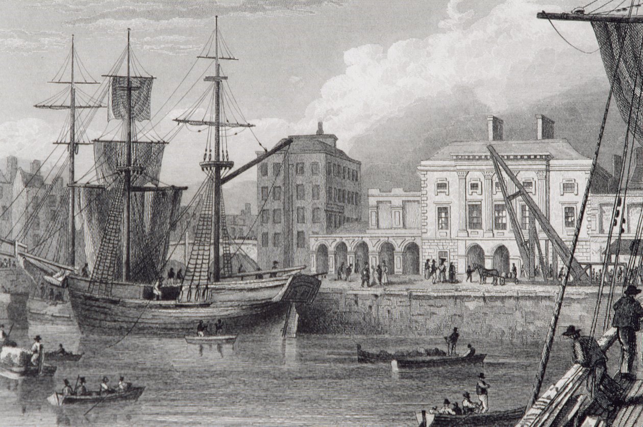 A vámház, Limerick, Írország az 1830-as években, George Virtue 