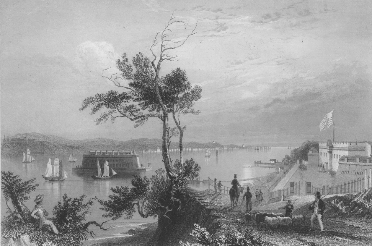 The Narrows Fort Hamiltonból alkotó: William Henry Bartlett