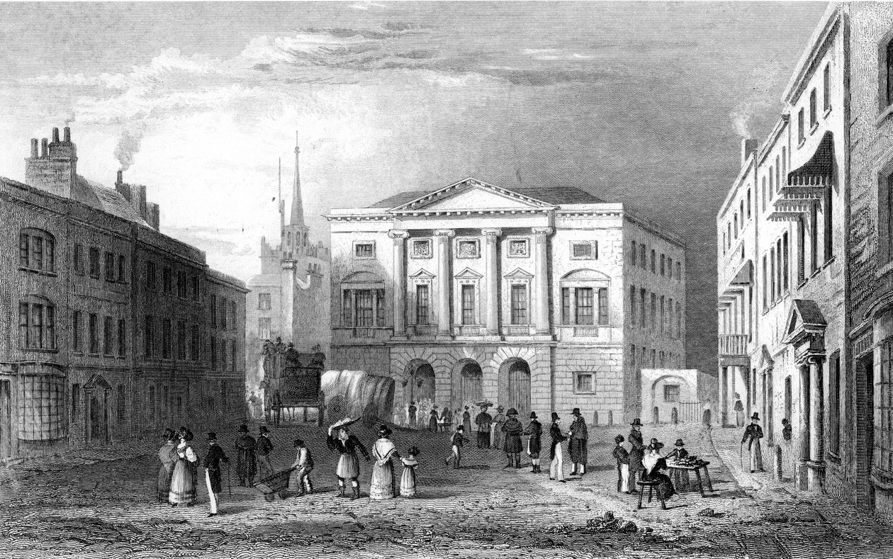 The Shire Hall, Chelmsford, Essex, vésette Samuel Lacey, 1832 alkotó: William Henry Bartlett