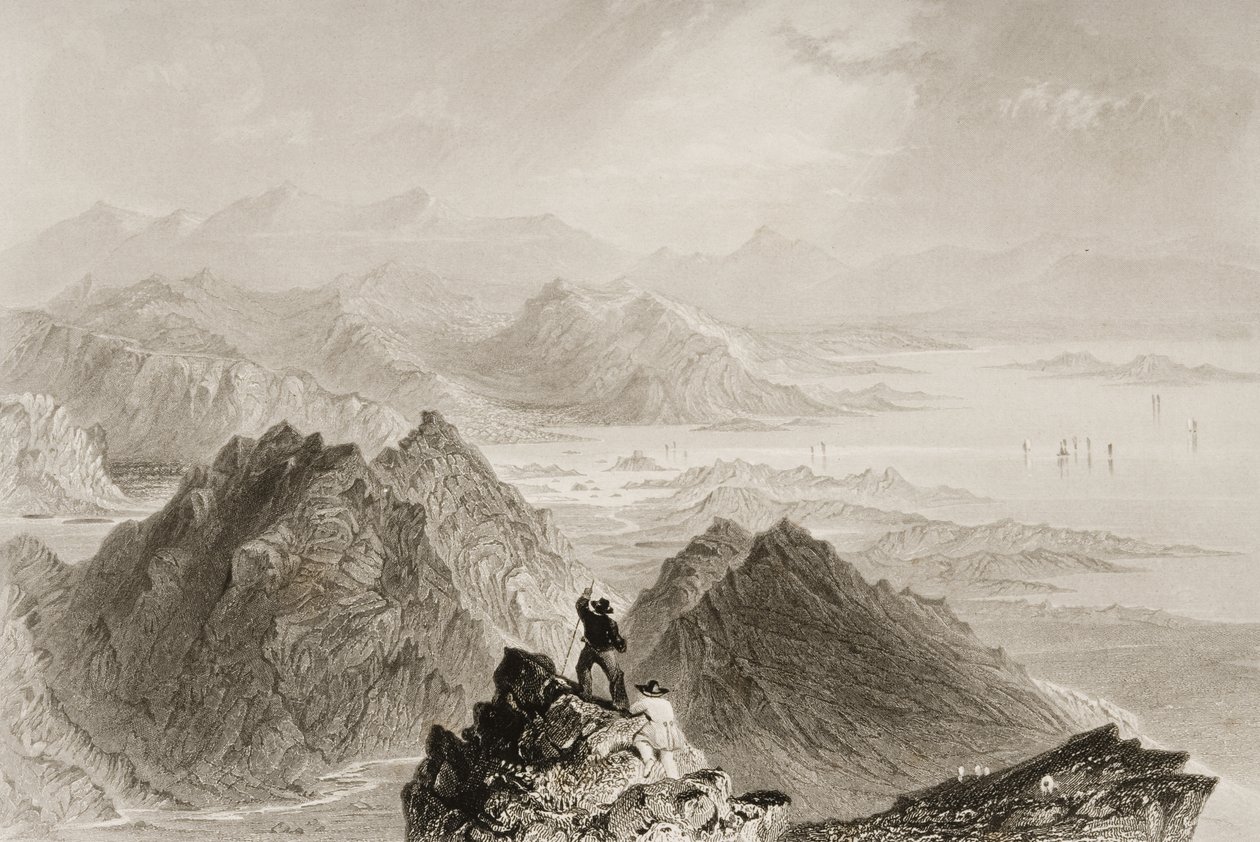 A Bantry-öböl látképe a Sugarloaf-hegyről, Cork megye, George Virtue 