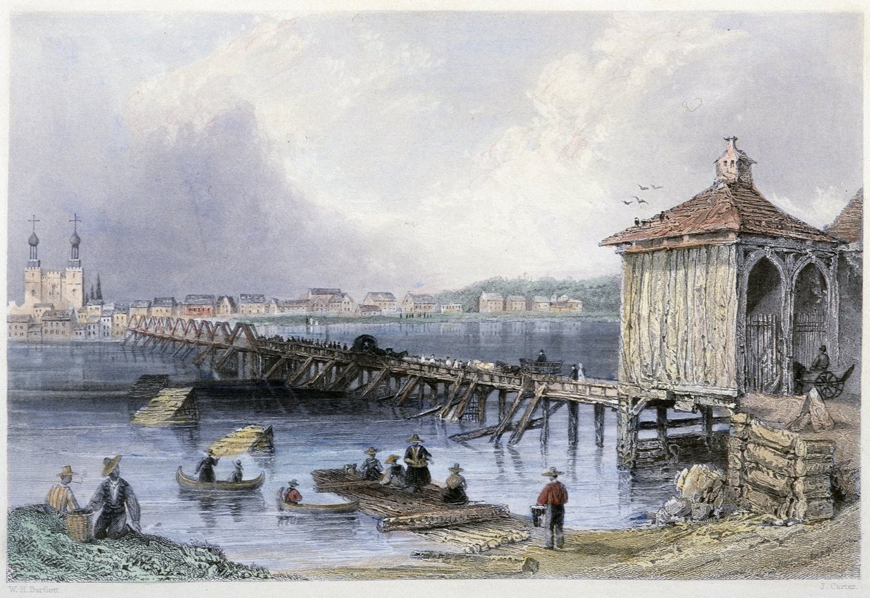 Kilátás a Richelieu folyón átívelő hídra St John