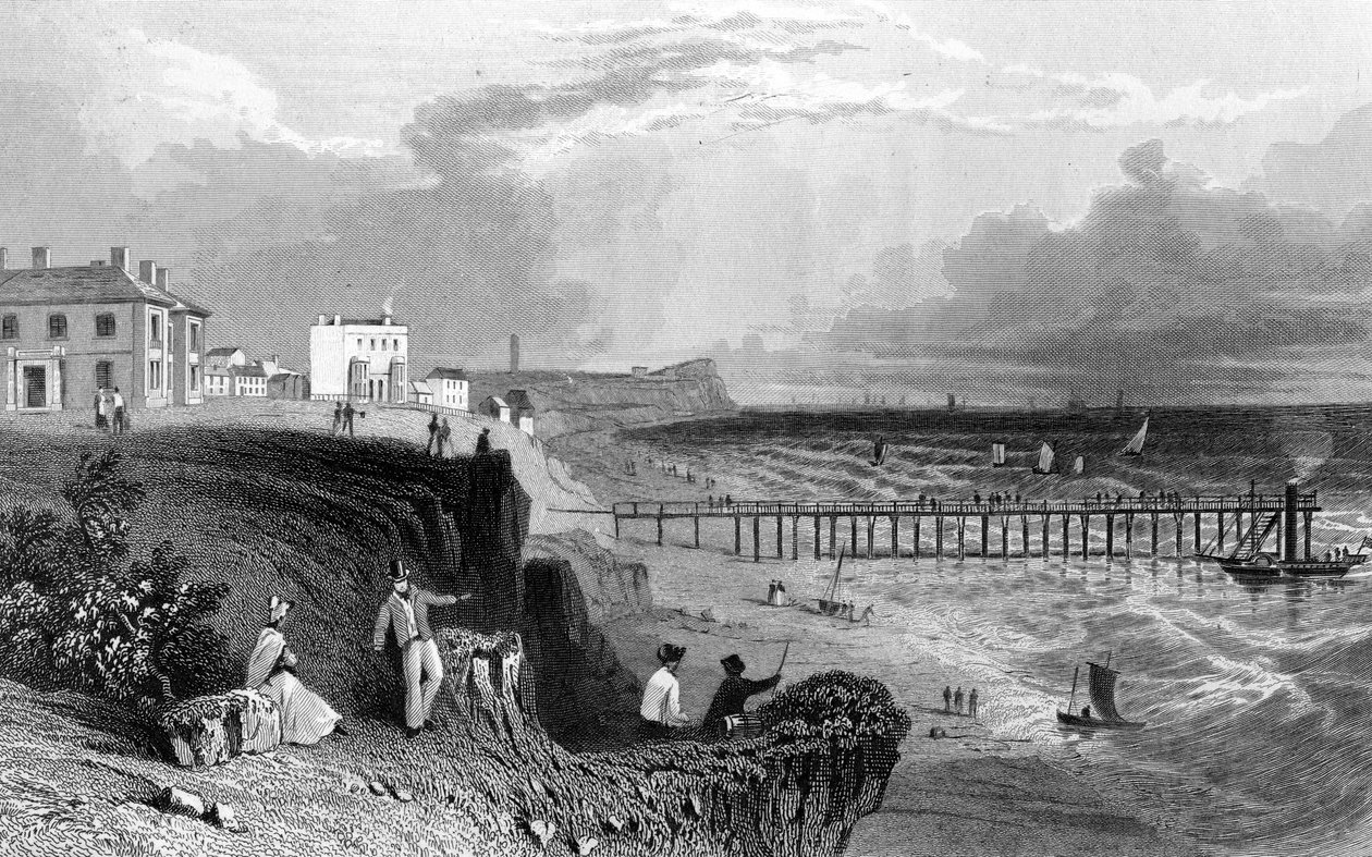 Walton on the Naze, Essex, vésette William Tombleson, 1832 alkotó: William Henry Bartlett