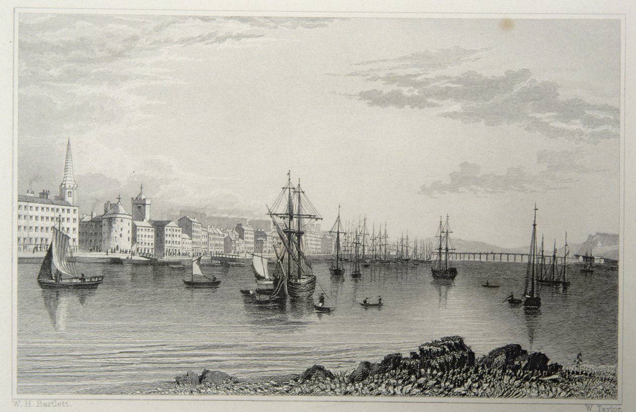 Waterford, Írország, metszett W. Taylor alkotó: William Henry Bartlett