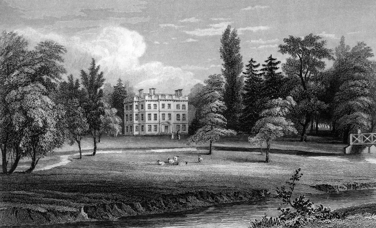 Writtle Lodge, Essex, vésette William Tombleson, 1832 alkotó: William Henry Bartlett