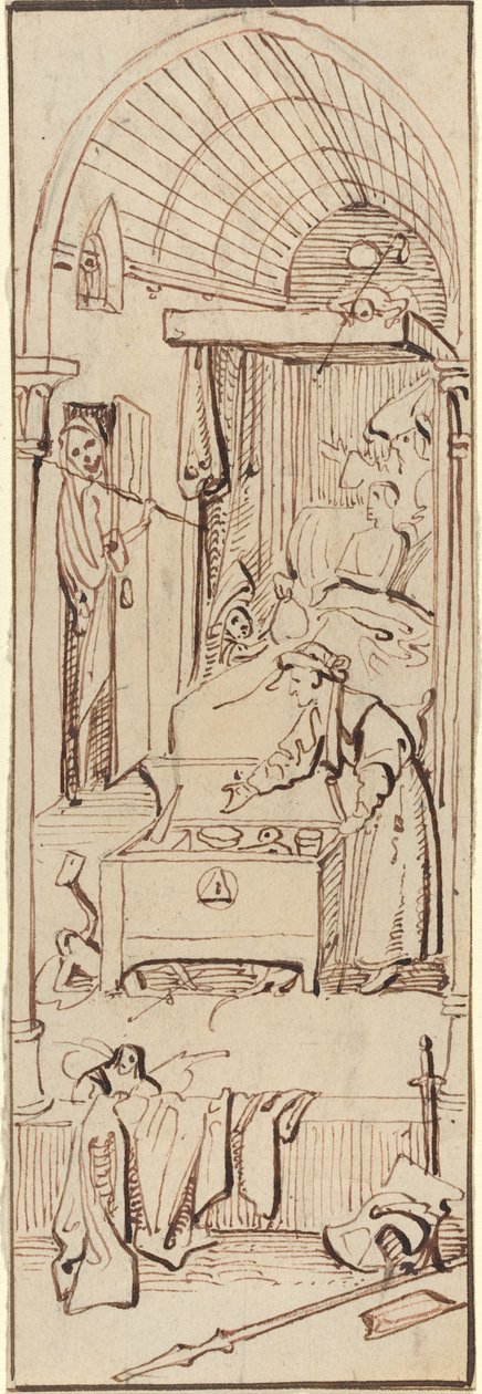 A fösvény halála alkotó: William Henry Brooke after Hieronymus Bosch