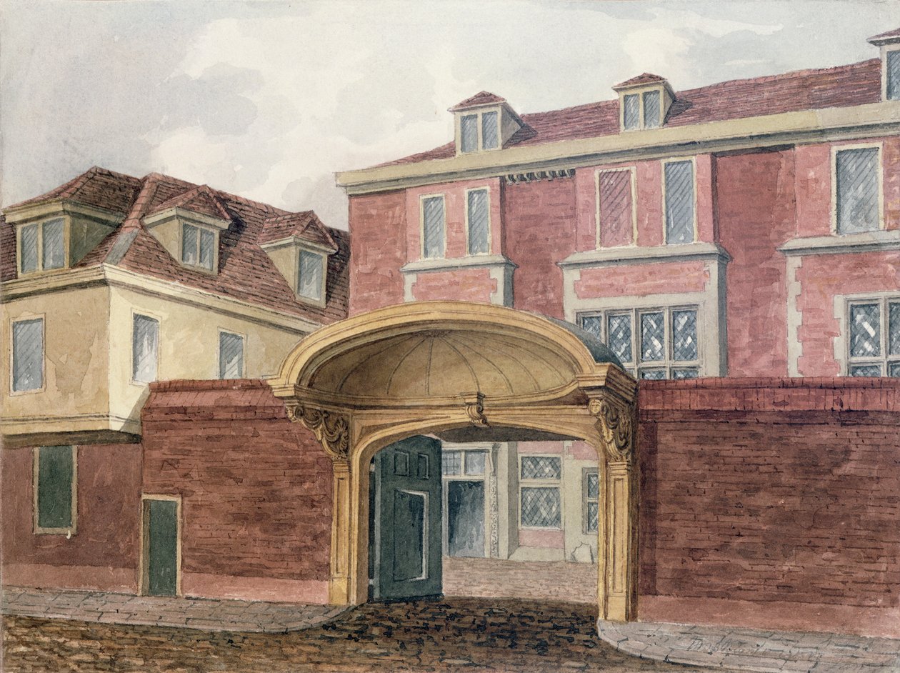 Az Old Winchester House bejárata, 1839 alkotó: William Henry Browne
