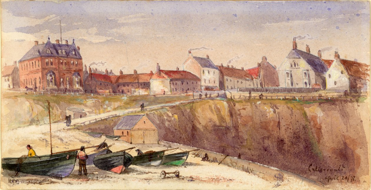 Cullercoats (testfesték és akvarell, papír) alkotó: William Henry Charlton