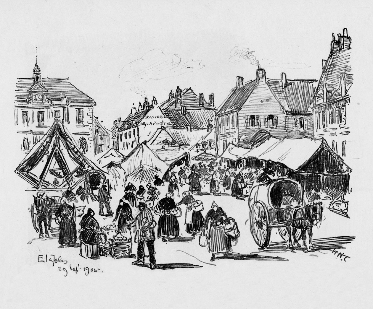 Etaples, c1906 alkotó: William Henry Charlton