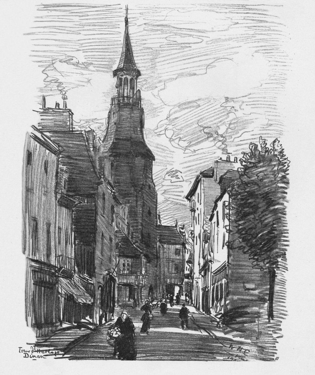 Óratorony, Dinan, 1907 körül alkotó: William Henry Charlton