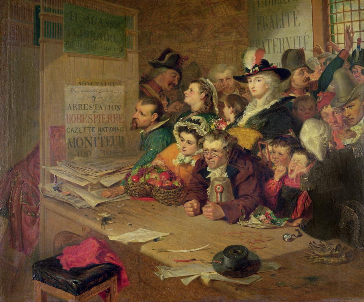 Robespierre (1758-94) 1794-es letartóztatásának hírére várva, 1866 alkotó: William Henry Fisk