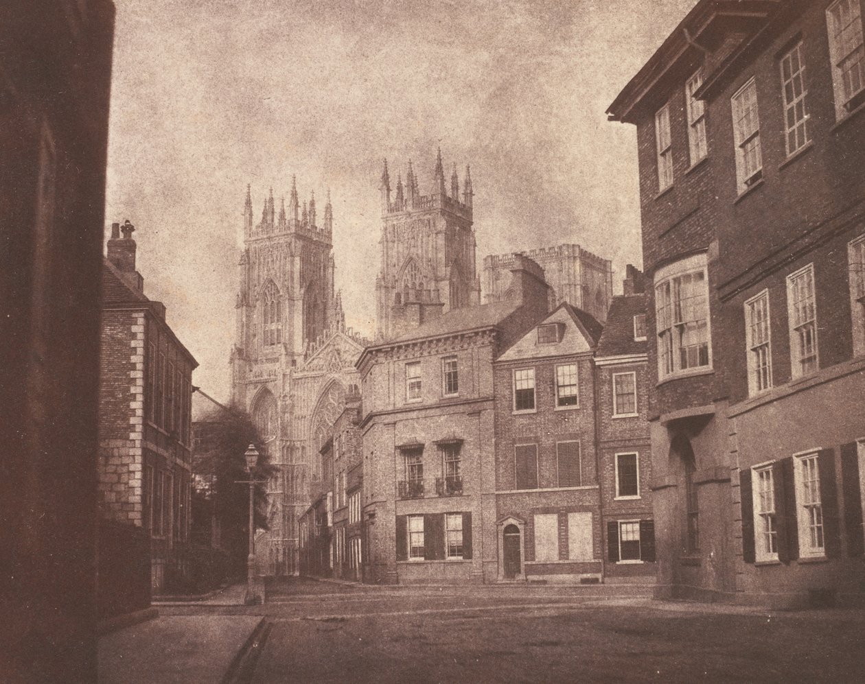 Jelenet Yorkban: York Minster a Lop Lane-ből alkotó: William Henry Fox Talbot