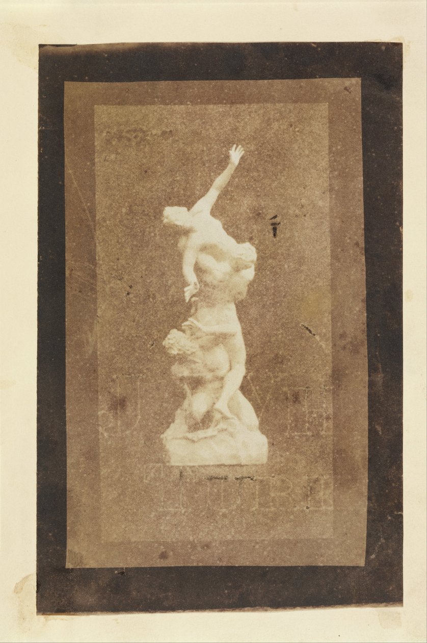 A szabinok megerőszakolása szobra (Brewster másolata egy Talbot-nyomatról) alkotó: William Henry Fox Talbot