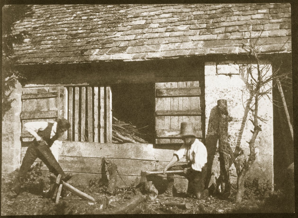 The Woodcutters, 1845 (sópapír nyomat kalotípus negatívról) alkotó: William Henry Fox Talbot