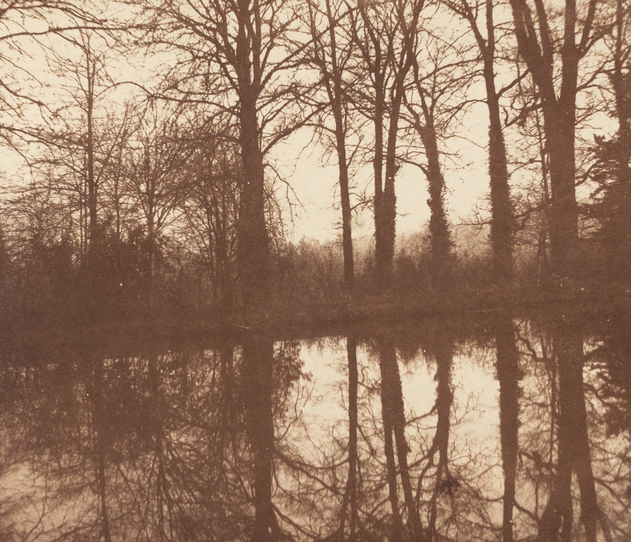 Téli fák, tükrözött tó,1841-1842 (fotó) alkotó: William Henry Fox Talbot