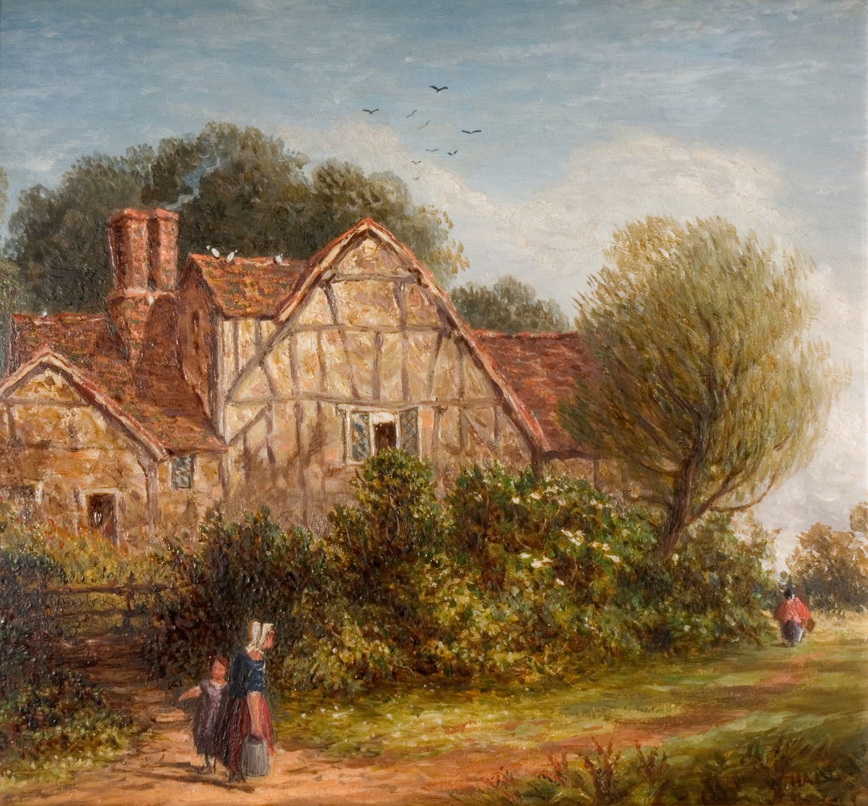 Egy angol kunyhó, 1880. alkotó: William Henry Hill