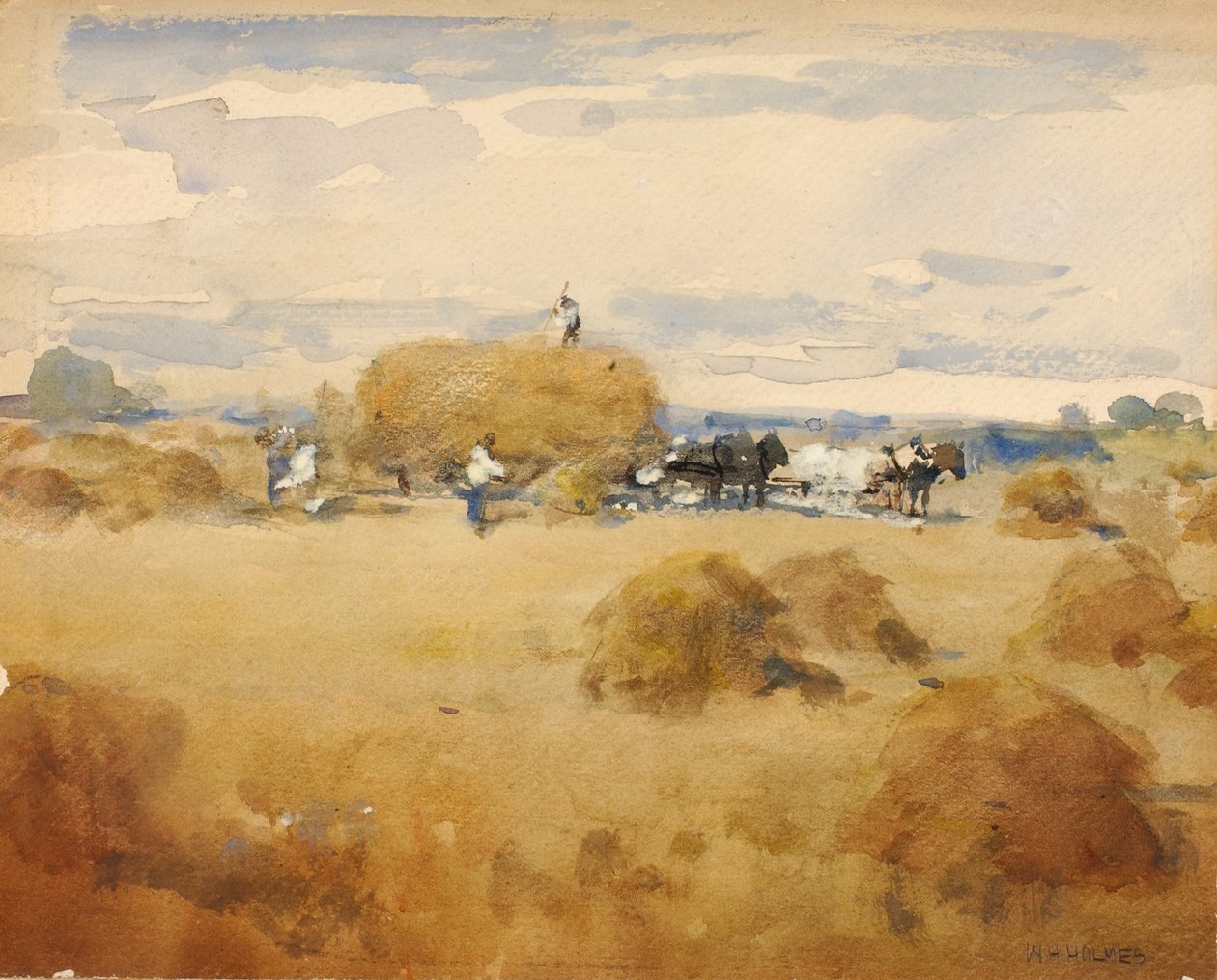 (Szénakészítő jelenet) alkotó: William Henry Holmes