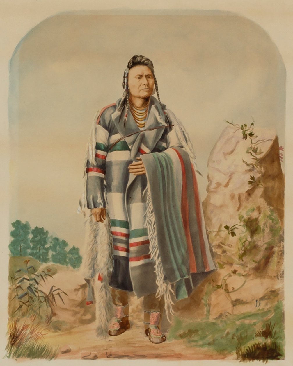 József, a Nez Perce főnöke, kb. 1880. alkotó: William Henry Holmes